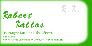 robert kallos business card