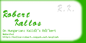 robert kallos business card